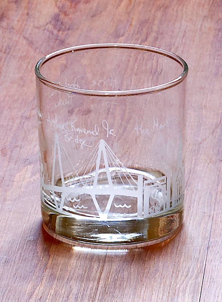 Charleston Skyline Double Old Fashioned Glass