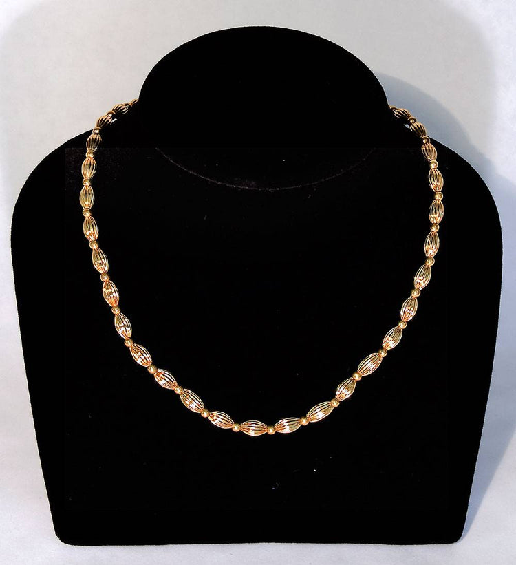 20" Rice Bead Gold Plated Necklace
