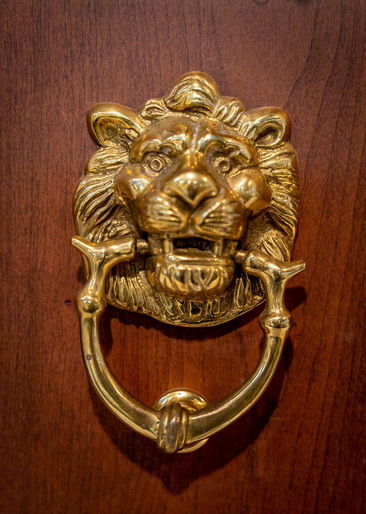 Traditional Lion Head Doorknocker Small