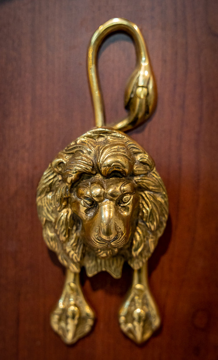 Lion Doorknocker With Paws & Tail
